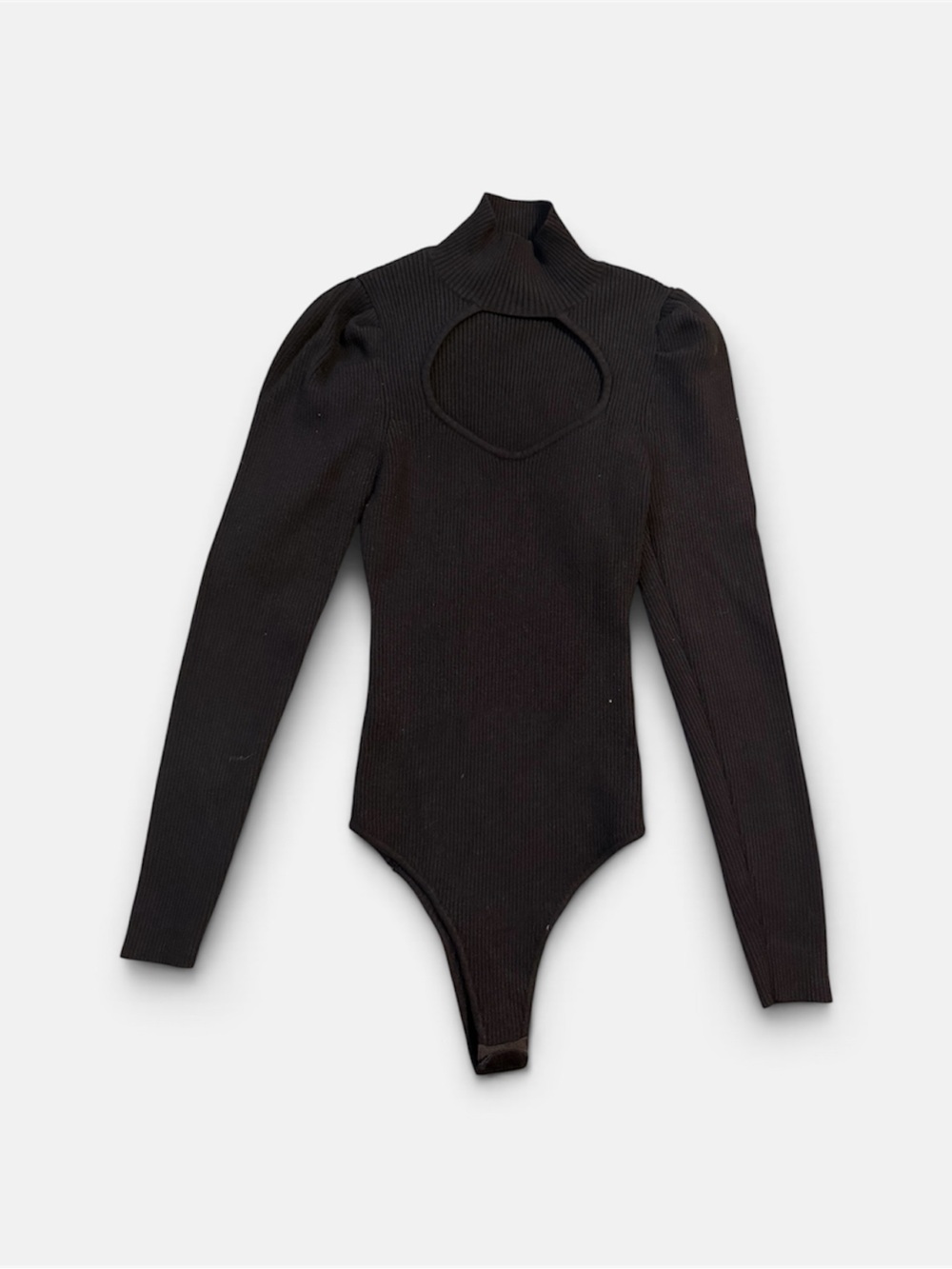Astr Black Ribbed Turtleneck Sweater